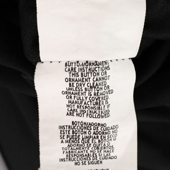 Betsy and Adam Dress Petites 2P Black Slit Sleeve Stretch Knit Rhinestones Long - Picture 16 of 16